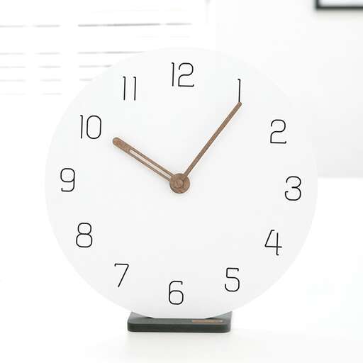 clock with a black dial