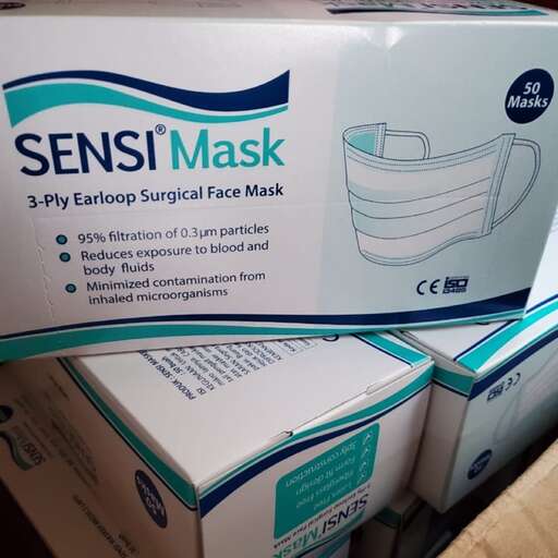 a box of facial mask on a table.