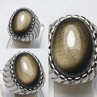 a ring made of sterling silver and gold.