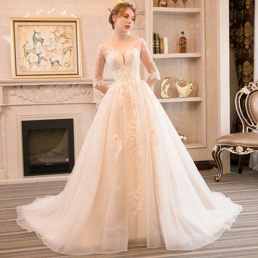 a wedding dress with a sweetheart neckline