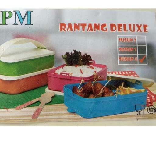 a box of food with a picture of a chicken and other food.