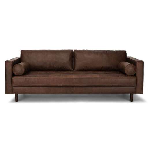 a sofa with a flat back.