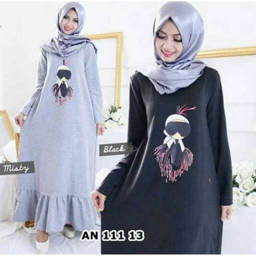 women in black with a pattern
