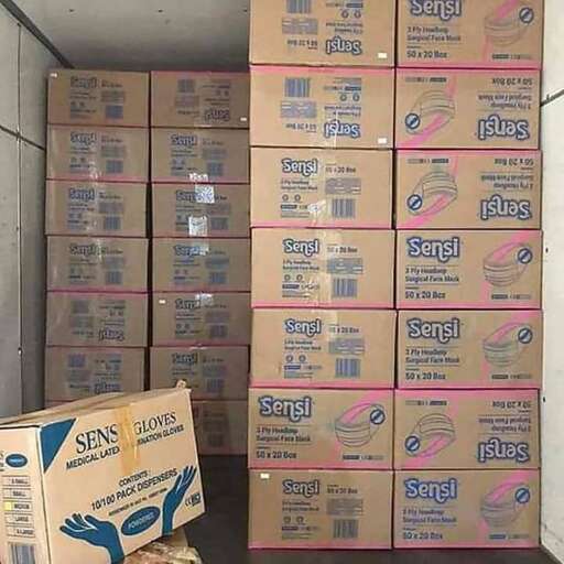 boxes stacked in a storage room