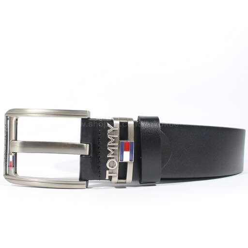 leather belt with a buckle