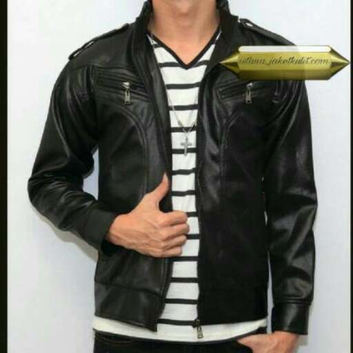 leather jacket with a sword