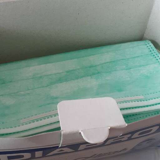 the box is covered with a sheet of paper.