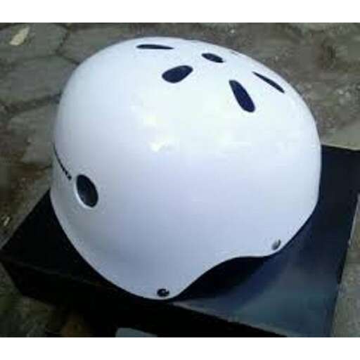 the helmet is covered in holes.
