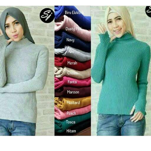 sweater with a wide collar