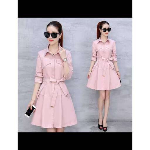 i love the pink dress with the black glasses.