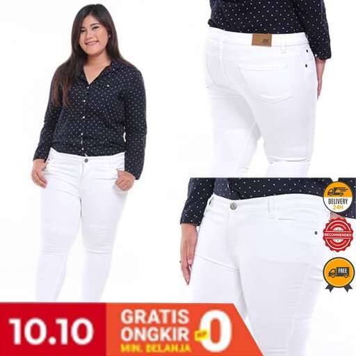 person in white jeans and a black blouse