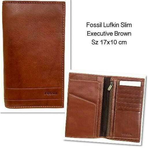 a brown leather wallet with a brown leather cover.