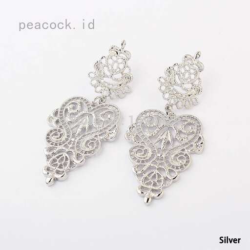 earrings with a heart shaped pendant