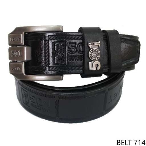 a belt made of leather and a buckle.