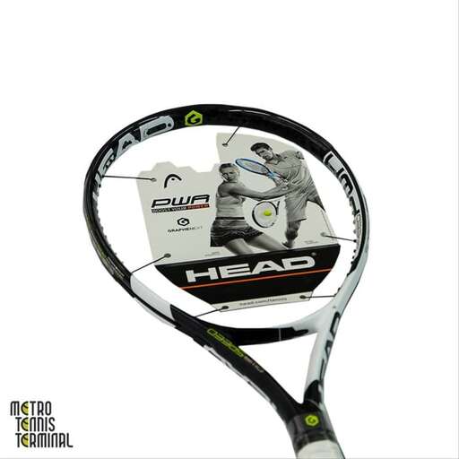 a tennis racket with a picture of a man on it.