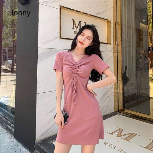 person in a pink dress