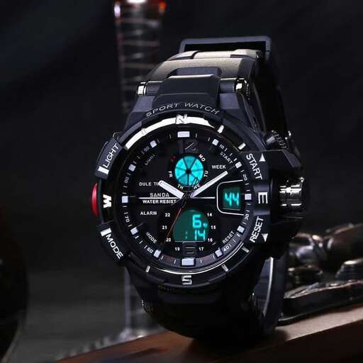 the watch is on display.