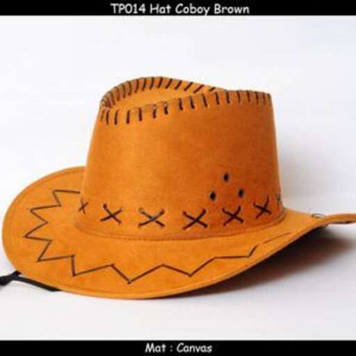 a cowboy hat with a black band.