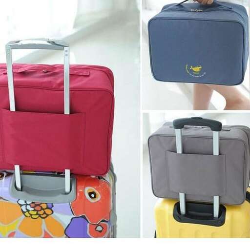 a suitcase with a handle and a handle.