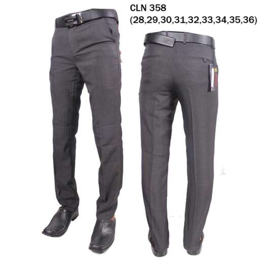 a fashion look featuring trousers.