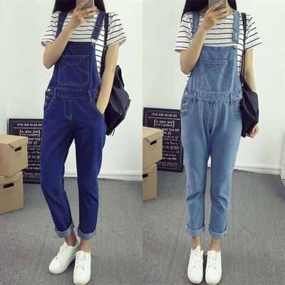 a pair of overalls with a bag on the front and the bottom half of the bottom.