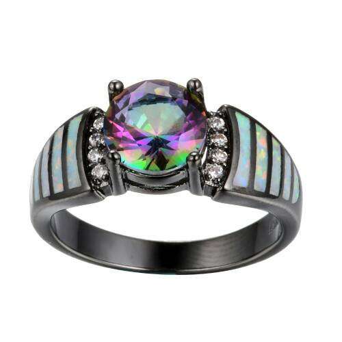 ring with a beautiful amethyst and diamonds