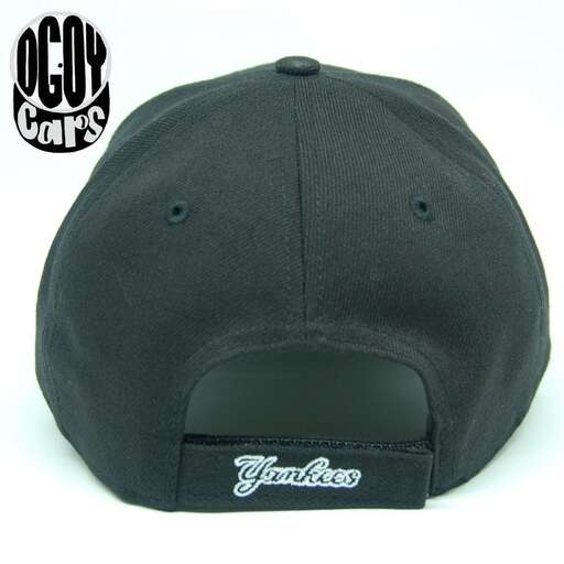 black baseball cap with a black band
