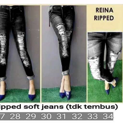 jeans with a pattern of jeans