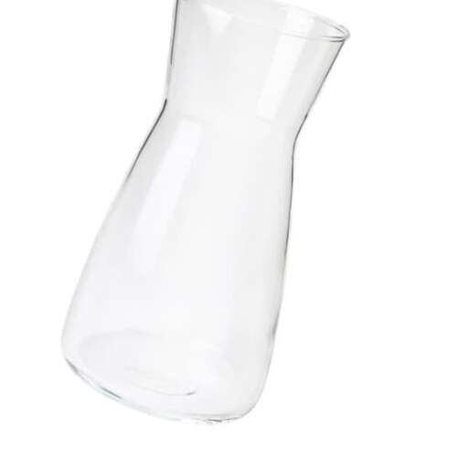 a glass bottle with a clear base