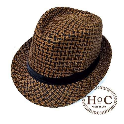 straw hat in black and brown