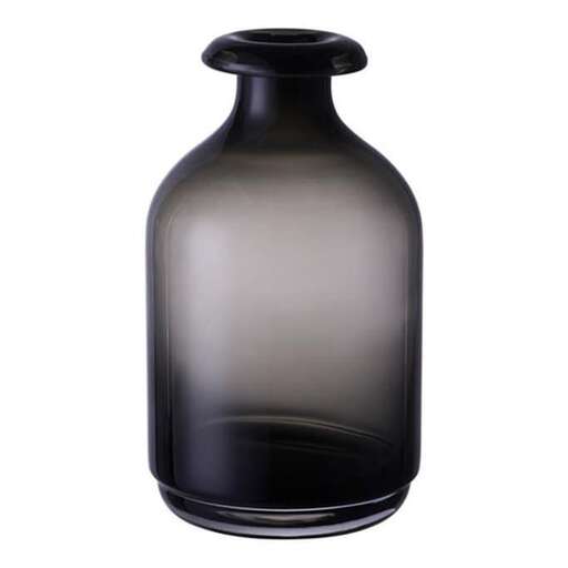 a black vase with a lid on a white background