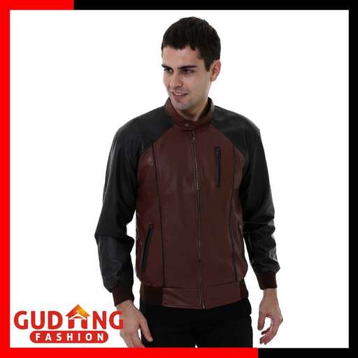men's leather jacket with a hoodie