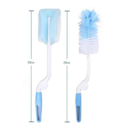a blue toothbrush with a blue bristles.