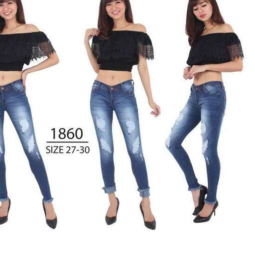 jeans with a black top