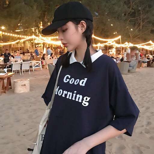 a girl in a black hat and a white shirt