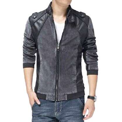 leather jacket with a hoodie