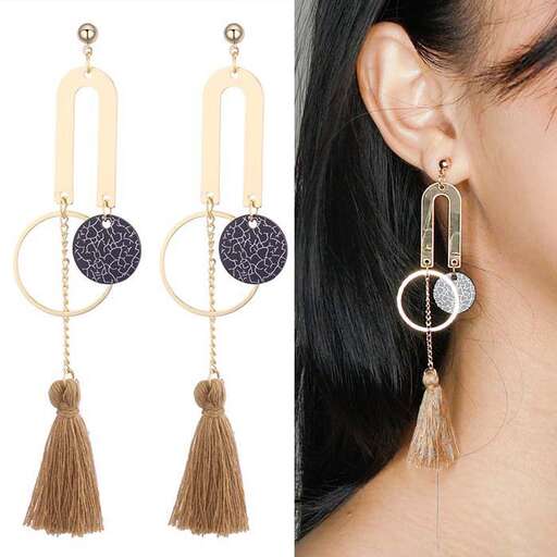 earrings with a twist and a spiral - shaped design.