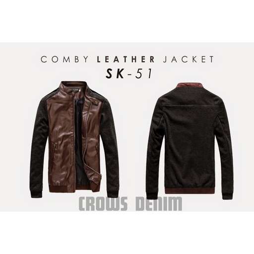 leather jacket with a zipper