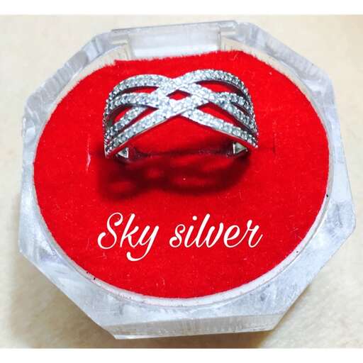 silver ring with a silver finish