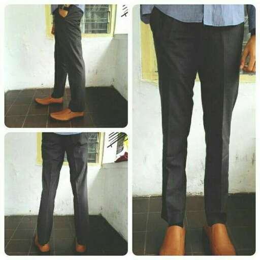 the legs of the pants