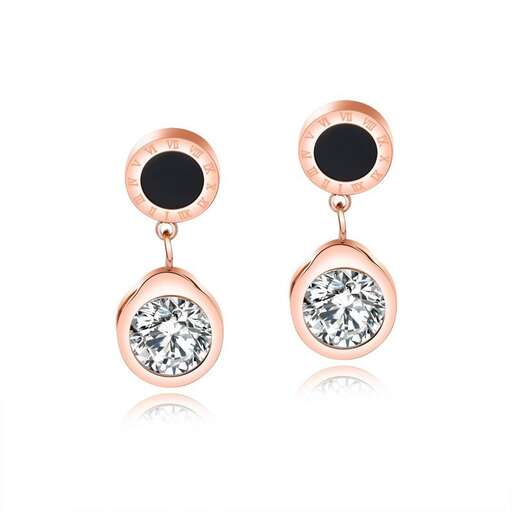 these earrings are made with black and white diamonds.