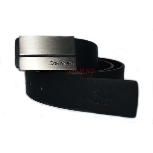 the black leather bracelet with the logo