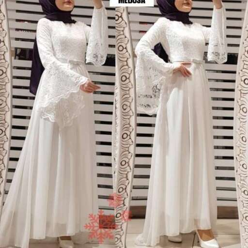 the bride in a white dress