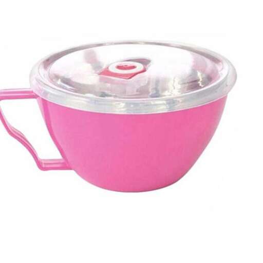 pink teapot with lid in pink and white.
