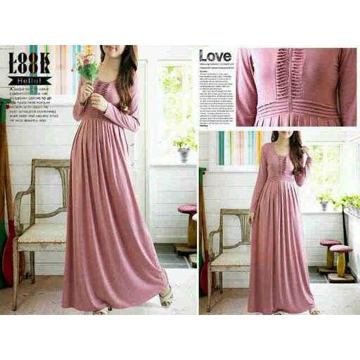 this is a long sleeved dress with a long skirt.