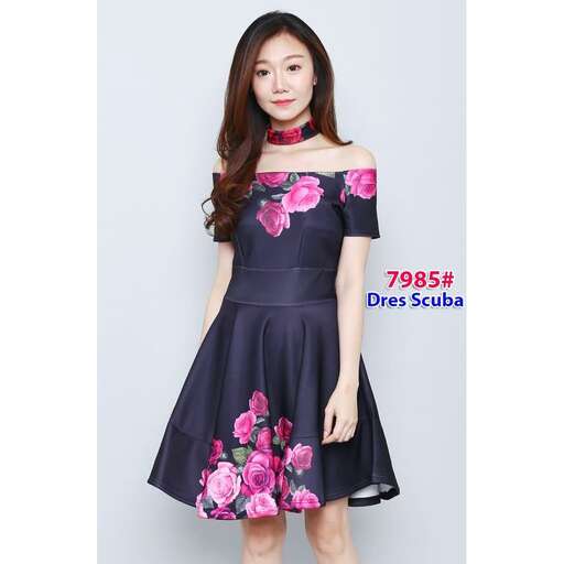 new summer new short sleeved dress in pink and purple