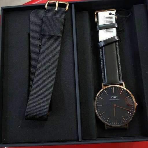 a watch with a strap and a watch on it.