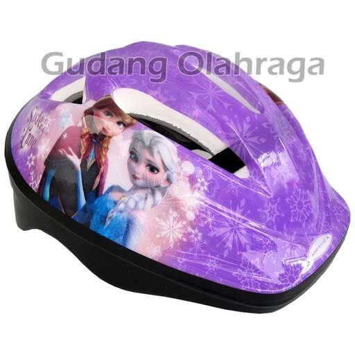 a purple helmet with a picture of a couple in a dress on it.