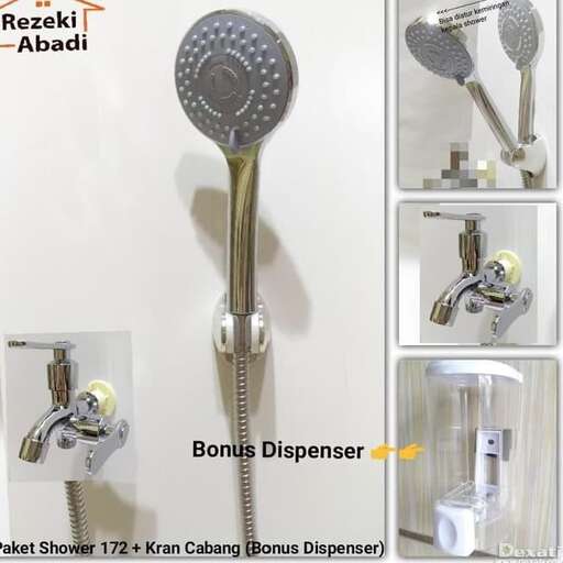 a shower head with a shower head and a shower head.
