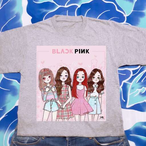 pink shirt with a girl in pink